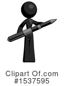 Black Design Mascot Clipart #1537595 by Leo Blanchette