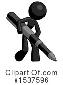 Black Design Mascot Clipart #1537596 by Leo Blanchette