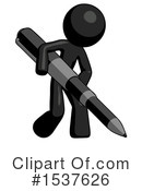 Black Design Mascot Clipart #1537626 by Leo Blanchette