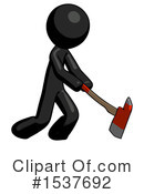 Black Design Mascot Clipart #1537692 by Leo Blanchette