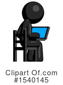 Black Design Mascot Clipart #1540145 by Leo Blanchette