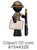 Black Design Mascot Clipart #1544326 by Leo Blanchette
