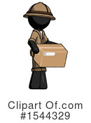 Black Design Mascot Clipart #1544329 by Leo Blanchette