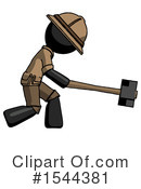 Black Design Mascot Clipart #1544381 by Leo Blanchette