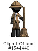 Black Design Mascot Clipart #1544440 by Leo Blanchette