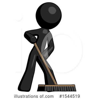 Royalty-Free (RF) Black Design Mascot Clipart Illustration by Leo Blanchette - Stock Sample #1544519