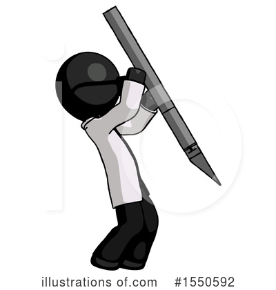Royalty-Free (RF) Black Design Mascot Clipart Illustration by Leo Blanchette - Stock Sample #1550592