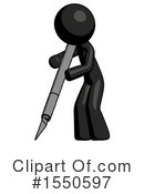 Black Design Mascot Clipart #1550597 by Leo Blanchette