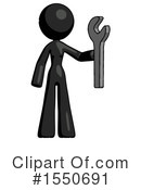 Black Design Mascot Clipart #1550691 by Leo Blanchette
