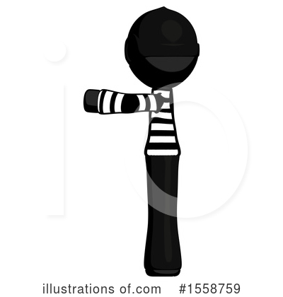 Royalty-Free (RF) Black Design Mascot Clipart Illustration by Leo Blanchette - Stock Sample #1558759
