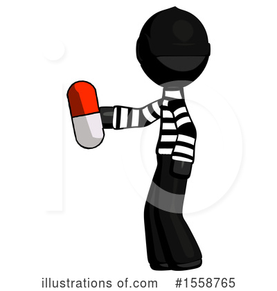 Royalty-Free (RF) Black Design Mascot Clipart Illustration by Leo Blanchette - Stock Sample #1558765