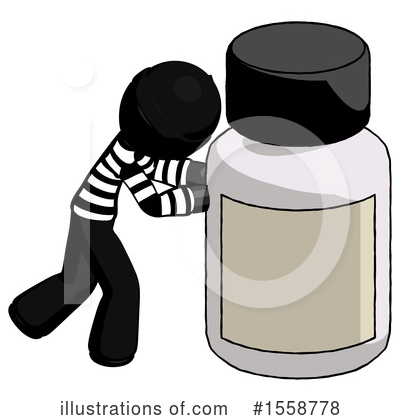 Royalty-Free (RF) Black Design Mascot Clipart Illustration by Leo Blanchette - Stock Sample #1558778