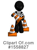 Black Design Mascot Clipart #1558827 by Leo Blanchette
