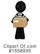 Black Design Mascot Clipart #1558935 by Leo Blanchette