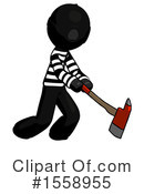 Black Design Mascot Clipart #1558955 by Leo Blanchette