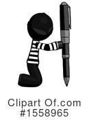 Black Design Mascot Clipart #1558965 by Leo Blanchette