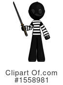 Black Design Mascot Clipart #1558981 by Leo Blanchette