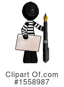 Black Design Mascot Clipart #1558987 by Leo Blanchette
