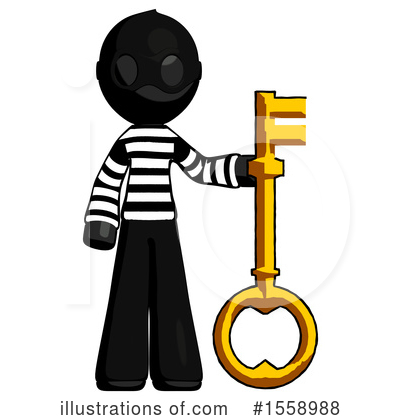 Royalty-Free (RF) Black Design Mascot Clipart Illustration by Leo Blanchette - Stock Sample #1558988