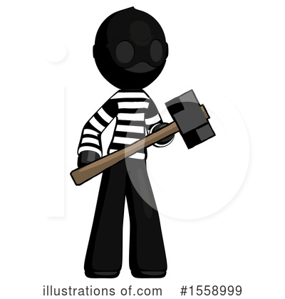 Royalty-Free (RF) Black Design Mascot Clipart Illustration by Leo Blanchette - Stock Sample #1558999