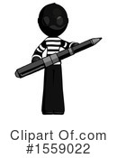 Black Design Mascot Clipart #1559022 by Leo Blanchette