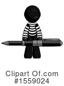 Black Design Mascot Clipart #1559024 by Leo Blanchette
