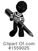 Black Design Mascot Clipart #1559025 by Leo Blanchette