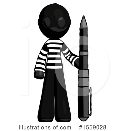 Royalty-Free (RF) Black Design Mascot Clipart Illustration by Leo Blanchette - Stock Sample #1559028