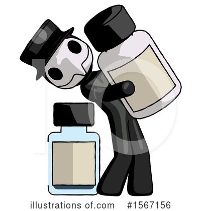 Royalty-Free (RF) Black Design Mascot Clipart Illustration by Leo Blanchette - Stock Sample #1567156