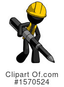 Black Design Mascot Clipart #1570524 by Leo Blanchette