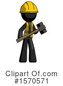 Black Design Mascot Clipart #1570571 by Leo Blanchette