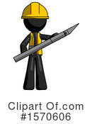 Black Design Mascot Clipart #1570606 by Leo Blanchette