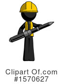 Black Design Mascot Clipart #1570627 by Leo Blanchette