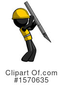 Black Design Mascot Clipart #1570635 by Leo Blanchette
