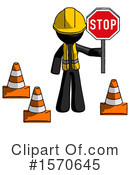 Black Design Mascot Clipart #1570645 by Leo Blanchette