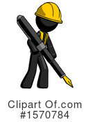 Black Design Mascot Clipart #1570784 by Leo Blanchette