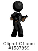 Black Design Mascot Clipart #1587859 by Leo Blanchette
