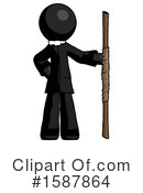 Black Design Mascot Clipart #1587864 by Leo Blanchette