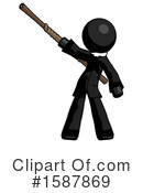 Black Design Mascot Clipart #1587869 by Leo Blanchette