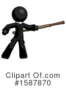 Black Design Mascot Clipart #1587870 by Leo Blanchette