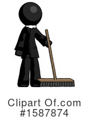 Black Design Mascot Clipart #1587874 by Leo Blanchette