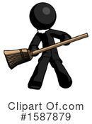Black Design Mascot Clipart #1587879 by Leo Blanchette