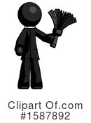 Black Design Mascot Clipart #1587892 by Leo Blanchette