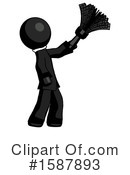 Black Design Mascot Clipart #1587893 by Leo Blanchette