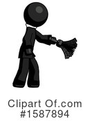 Black Design Mascot Clipart #1587894 by Leo Blanchette