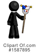 Black Design Mascot Clipart #1587895 by Leo Blanchette