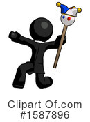 Black Design Mascot Clipart #1587896 by Leo Blanchette