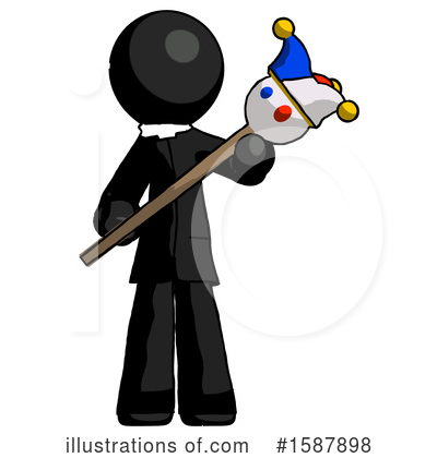 Royalty-Free (RF) Black Design Mascot Clipart Illustration by Leo Blanchette - Stock Sample #1587898