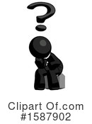 Black Design Mascot Clipart #1587902 by Leo Blanchette