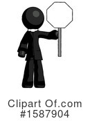 Black Design Mascot Clipart #1587904 by Leo Blanchette